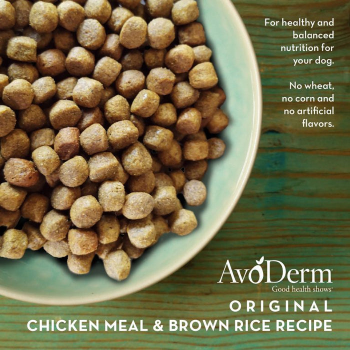 AvoDerm Natural Original Chicken Meal & Brown Rice Dry Dog Food 44lb