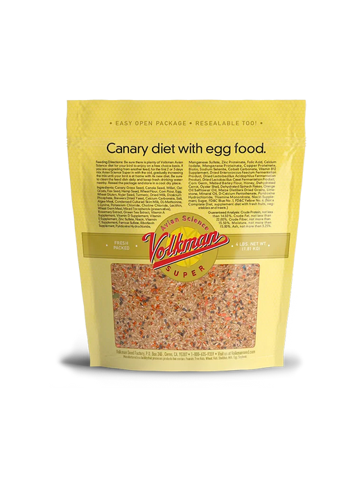 Volkman Seed Company Avian Science Super Canary Bird Treat 4 lb