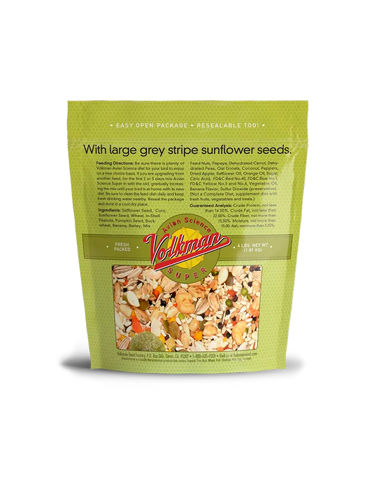 Volkman Seed Company Avian Science Super Parrot Bird Treat 4 lb