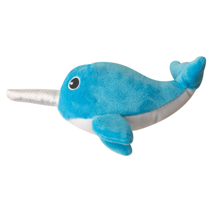 SnugArooz Baby Nikki the Narwhal Plush Dog Toy