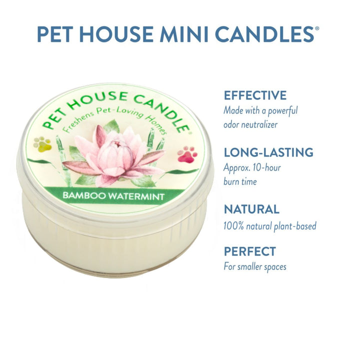 One Fur All Bamboo Watermint Mini Candle