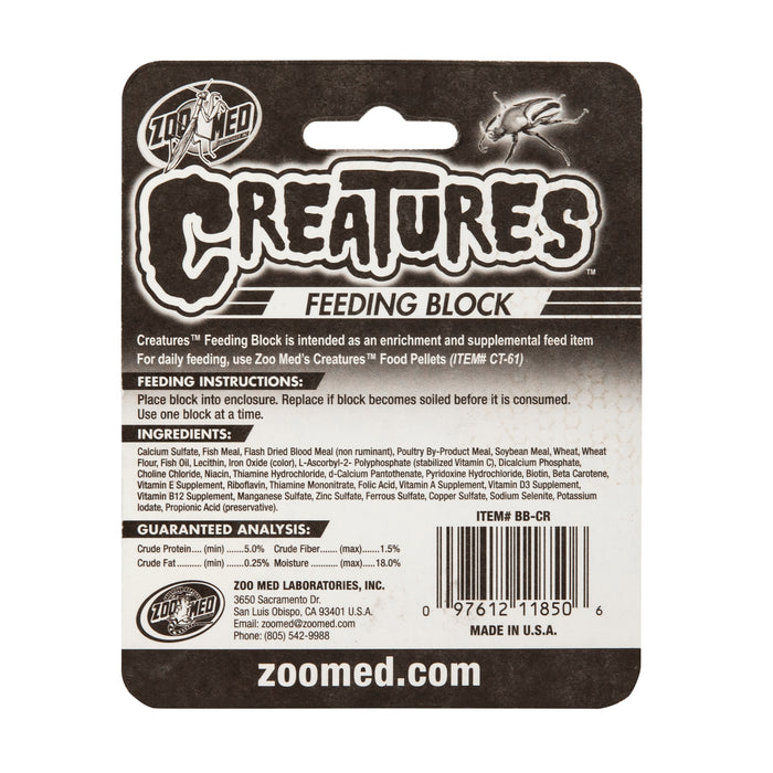 Zoo Med Creatures Feeding Block 0.15 oz 3 Pack