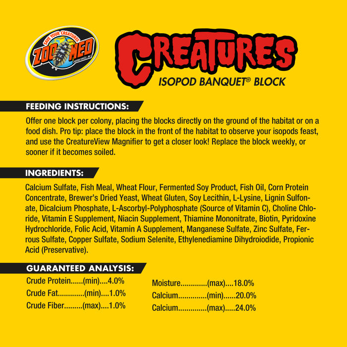 Zoo Med Creatures Isopod Banquet Block SM