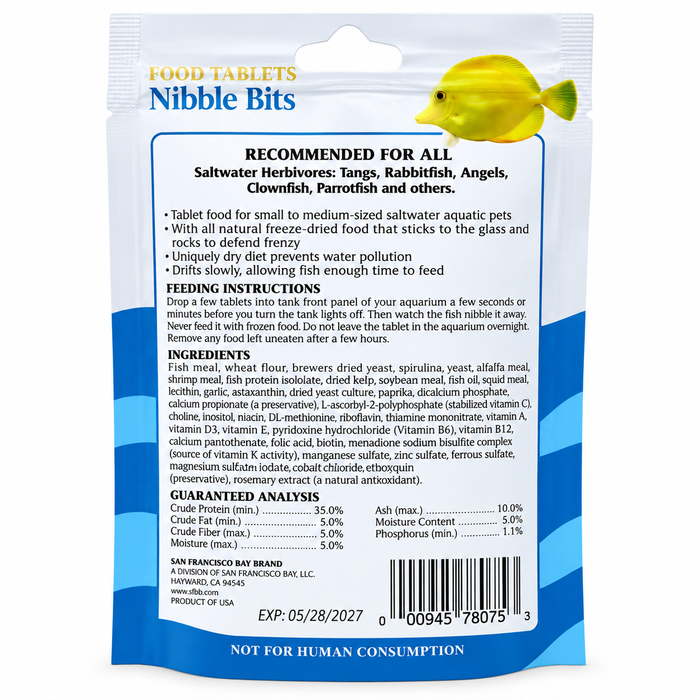San Francisco Bay Brand Saltwater Herbivore Nibble Bits 2.1 oz