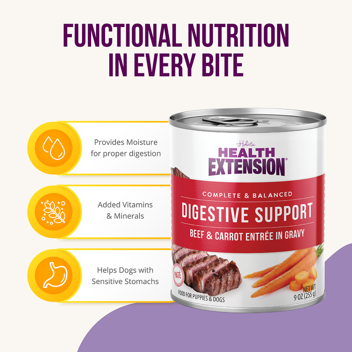 Health Extension Digestive Support, Beef & Carrot Entrée in Gravy 9oz - 4 - Image 11