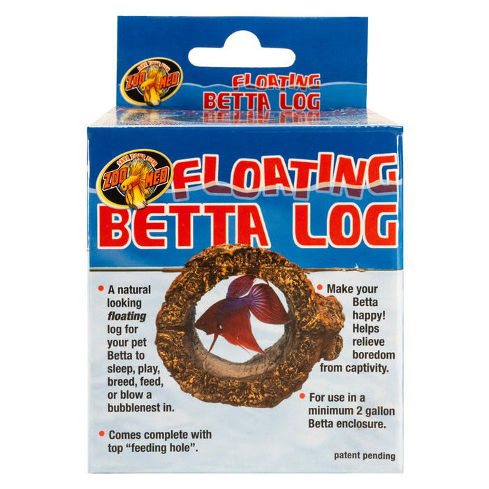 Zoo Med Floating Betta Log Aquarium Ornament Brown