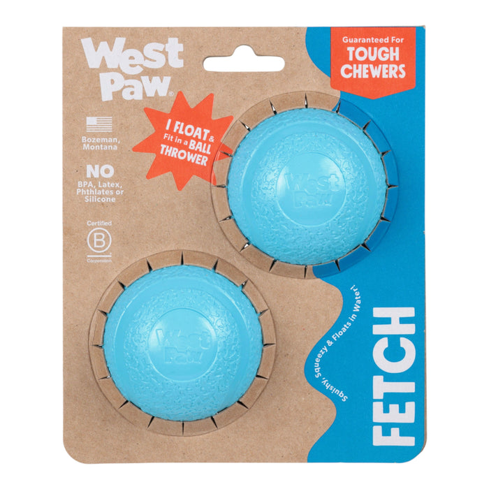 West Paw Small Boundr 2-Pack Aqua Dog Toy