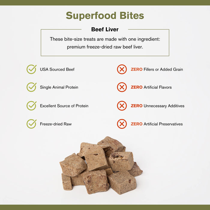 Badlands Ranch Superfood Bites Beef Liver for Dogs