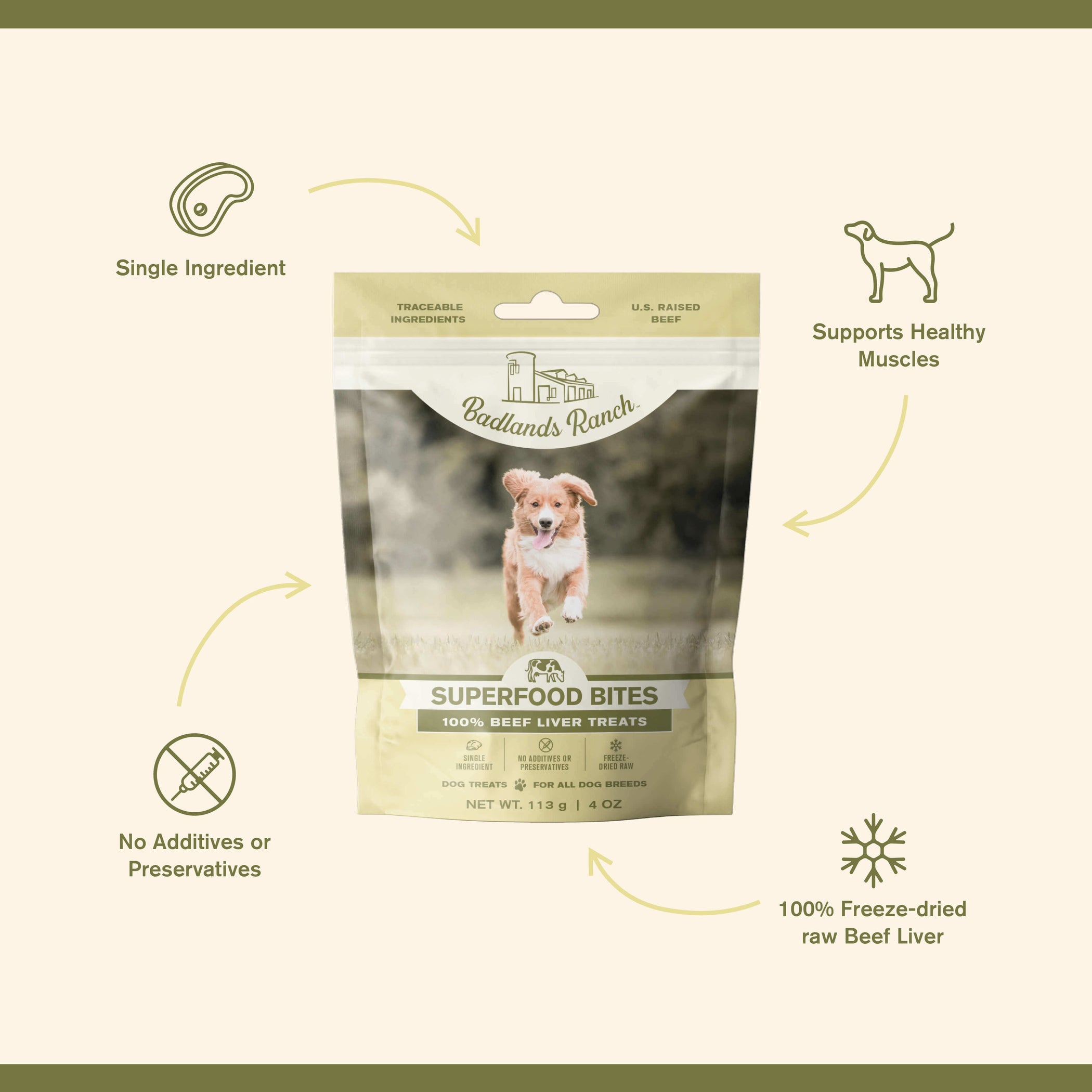 Badlands Ranch Superfood Bites Beef Liver for Dogs — AnimalWiz.com