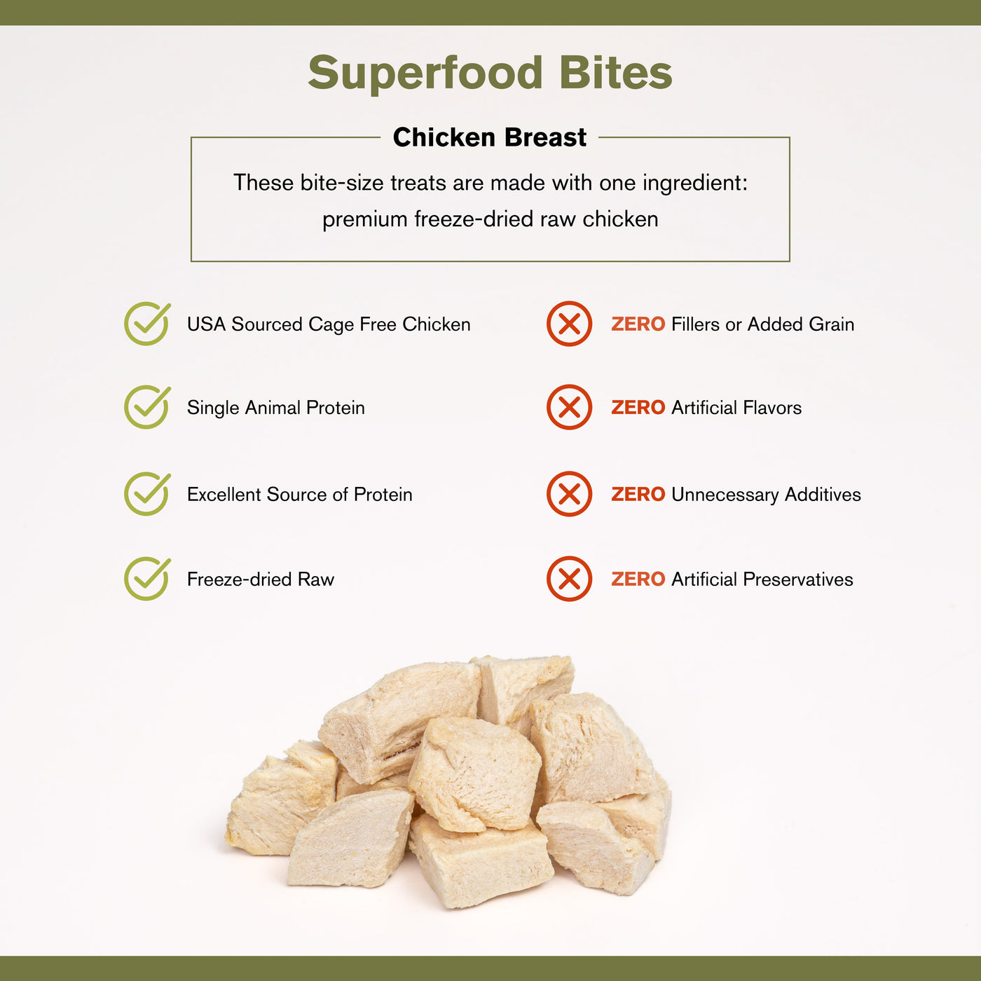 Badlands Ranch Superfood Bites Chicken Breast Treats 4oz — AnimalWiz.com