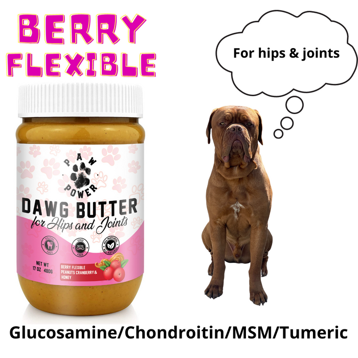 Paw Power Nutrition Dawg Butter Berry Food topper Flexible for Hips & Joints