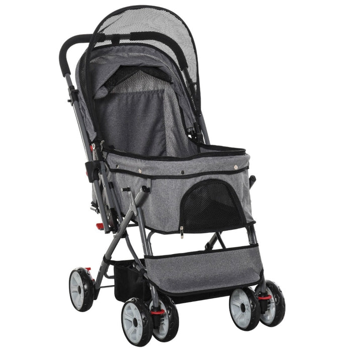 Furr Baby Gifts Pet Foldable Travel Carriage Stroller with Reversible Handle