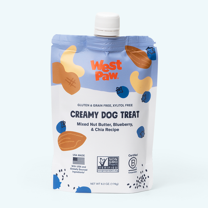 West Paw Nut Butter, Blueberry, and Chia Seed Dog Treats 6.2 oz