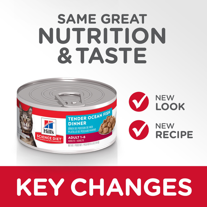 Hill's Science Diet Adult Tender Ocean Fish Dinner Canned Cat Food