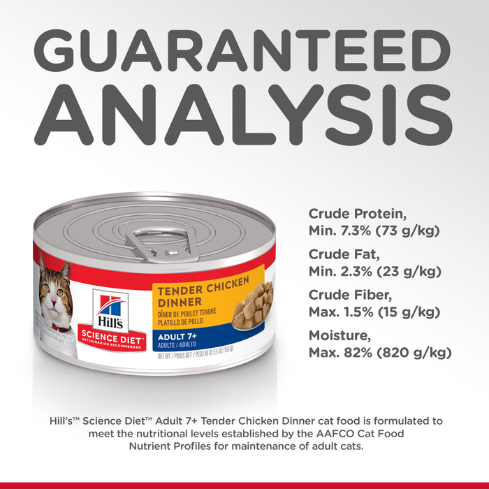 Hill's Science Diet Senior 7+ Tender Chicken Canned Cat Food