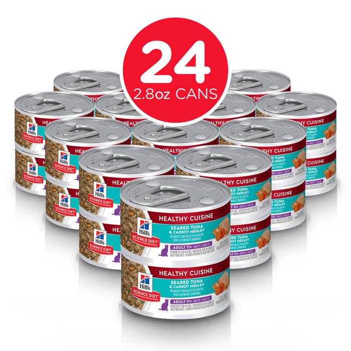 Hill's Science Diet Healthy Senior Cuisine Adult 11+ Seared Tuna & Carrot Medley Canned Cat Food