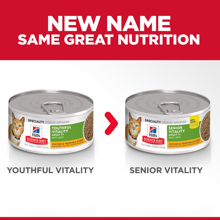 Hill's Science Diet Senior Vitality Adult 7+ Chicken & Vegetable Entree Canned Cat Food