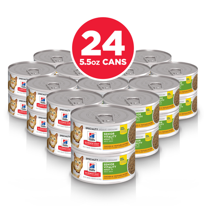 Hill's Science Diet Senior Vitality Adult 7+ Chicken & Vegetable Entree Canned Cat Food