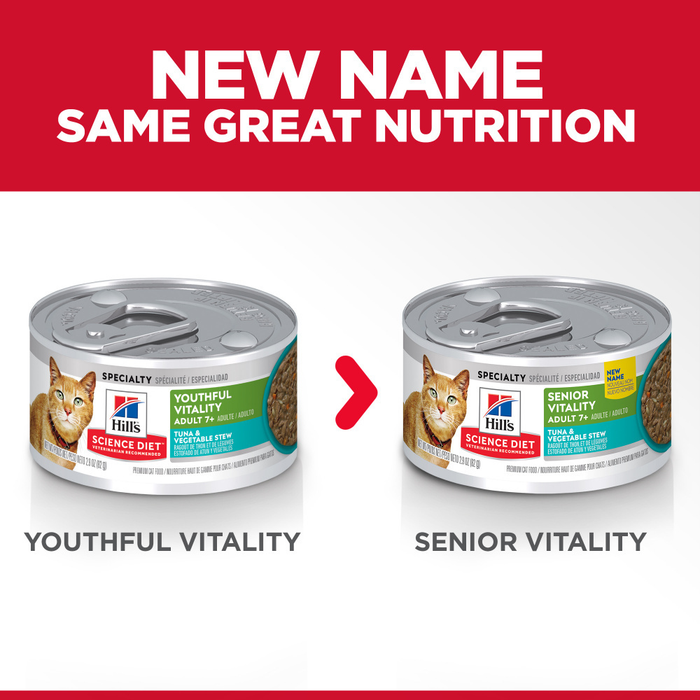 Hill's Science Diet Senior Vitality Adult 7+ Tuna & Vegetables Stew Canned Cat Food