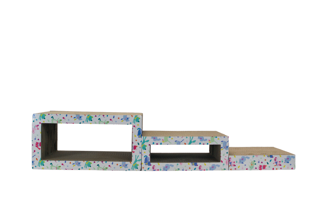 A&E Cage Company Pampurred Paws Cat Scratcher Staircase 13.39"x6.89"x8.66" (Stacking Block)