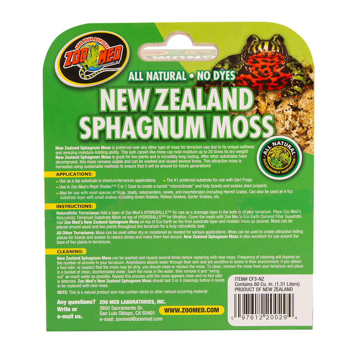 Zoo Med New Zealand Sphagnum Moss Brown 80 cu. In