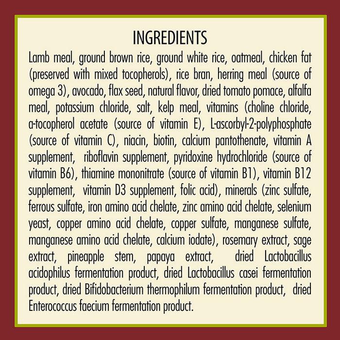 AvoDerm Natural Original Lamb Meal & Brown Rice Recipe Dry Dog Food 26 lb