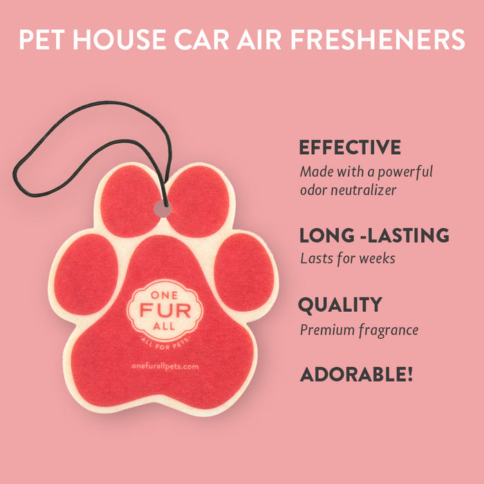 One Fur All Candy Cane Car Air Freshener