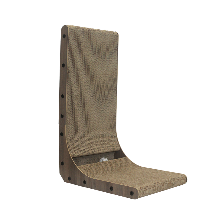 A&E Cage Company Pampurred Paws Cat Scratcher Ramp 15.75"x11.42"x23.62" (Full Stretch L-Shaped Scratcher)