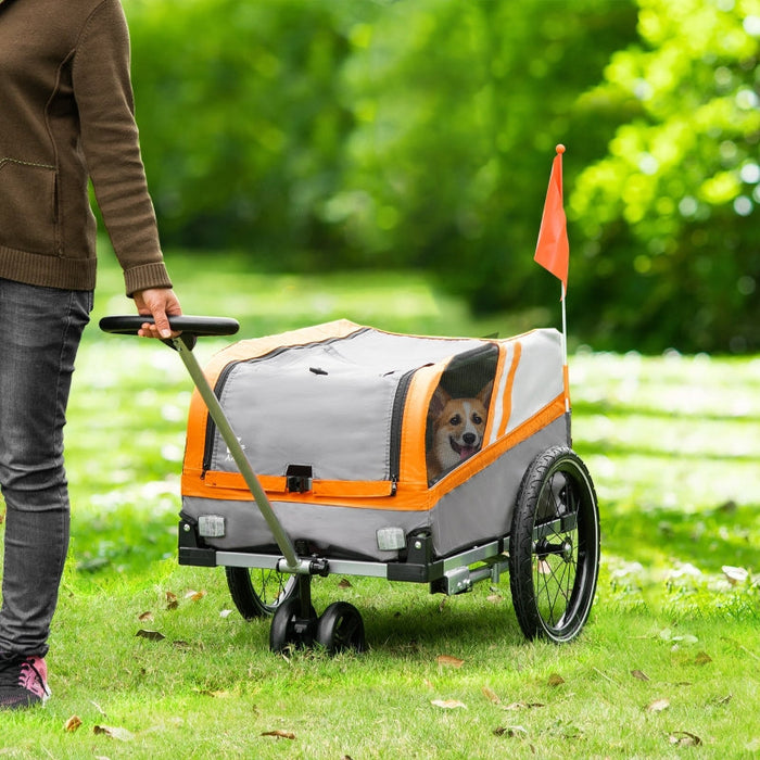 Furr Baby Gifts Pet Bike Trailer 2-in-1 Travel Stroller