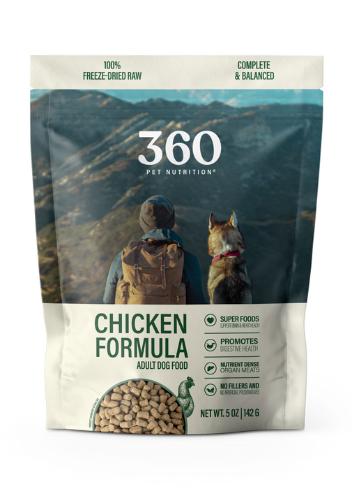 360 Pet Nutrition Chicken Freeze Dried Raw Formula 5oz