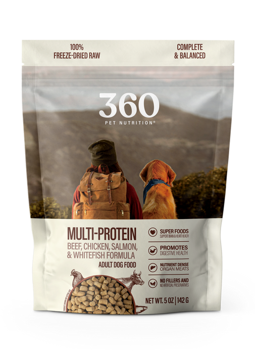 360 Pet Nutrition Multi-Protein Adult Freeze-Dried Raw Formula 5oz