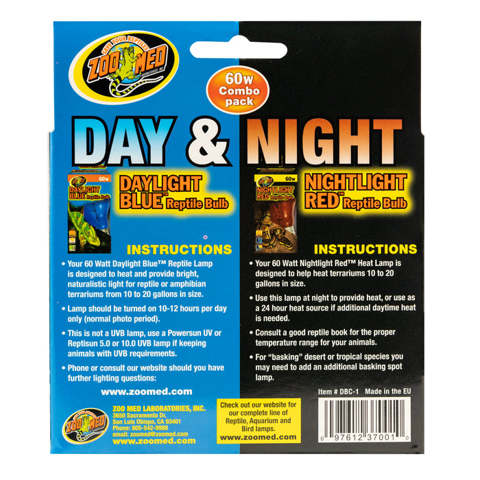 Zoo Med Day & Night Reptile Bulb Combo Pack