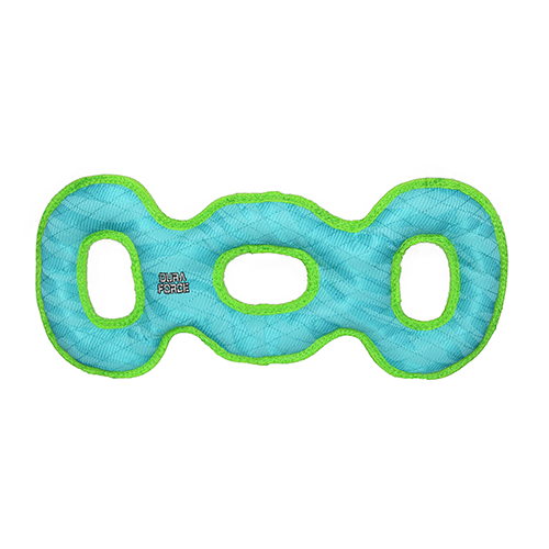 DuraForce 3WayTug Tiger Blue-Green Dog Toy