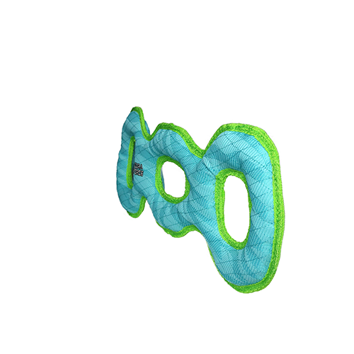 DuraForce 3WayTug Tiger Blue-Green Dog Toy