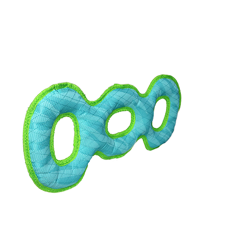 DuraForce 3WayTug Tiger Blue-Green Dog Toy