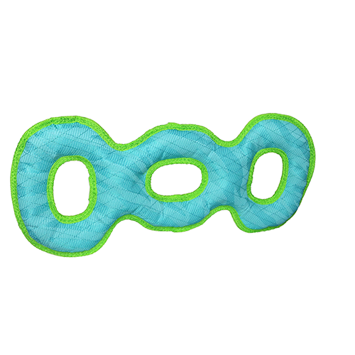 DuraForce 3WayTug Tiger Blue-Green Dog Toy