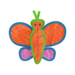 DuraForce Butterfly Orange Dog Toy - Image 5