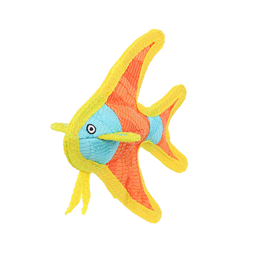 DuraForce Junior Angel Fish Orange Dog Toy