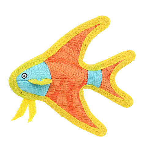 DuraForce Junior Angel Fish Orange Dog Toy