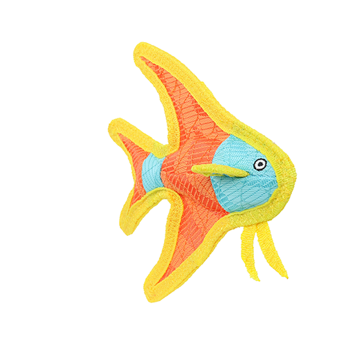 DuraForce Junior Angel Fish Orange Dog Toy