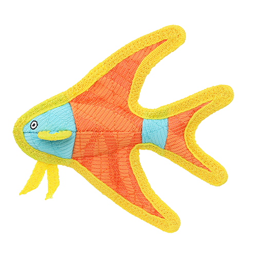 DuraForce Junior Angel Fish Orange Dog Toy