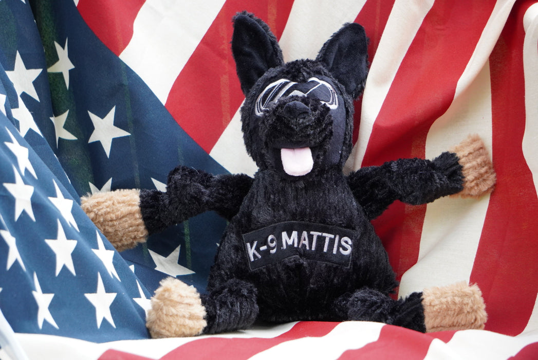 HuggleHounds HuggleCause™, Project K-9 Hero, K-9 Mattis Knottie® Plush Dog Toy, Large