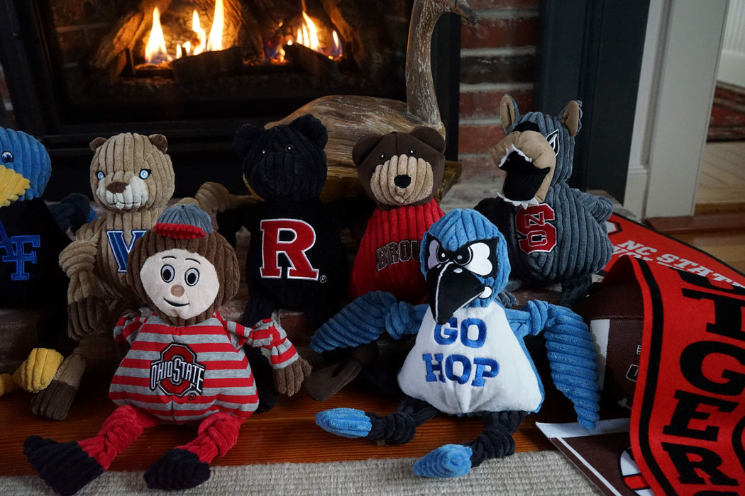HuggleHounds NCAA Mascot Johns Hopkins University, Jay the Blue Jay Knottie® Plush Dog Toy