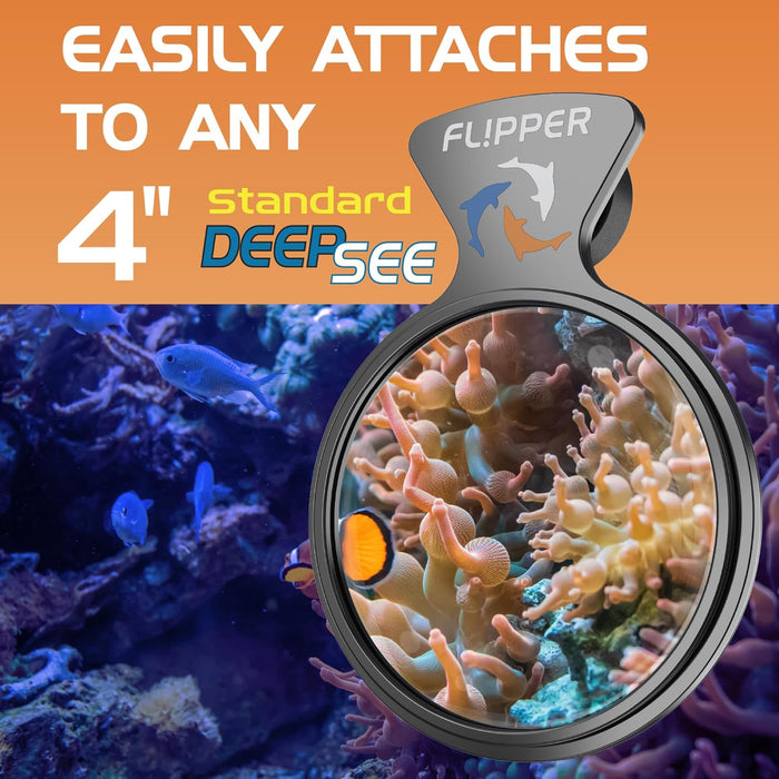 Flipper Aquarium Products - DeepSee Viewer Black 4" - Orange Filter - 3 - Image 8