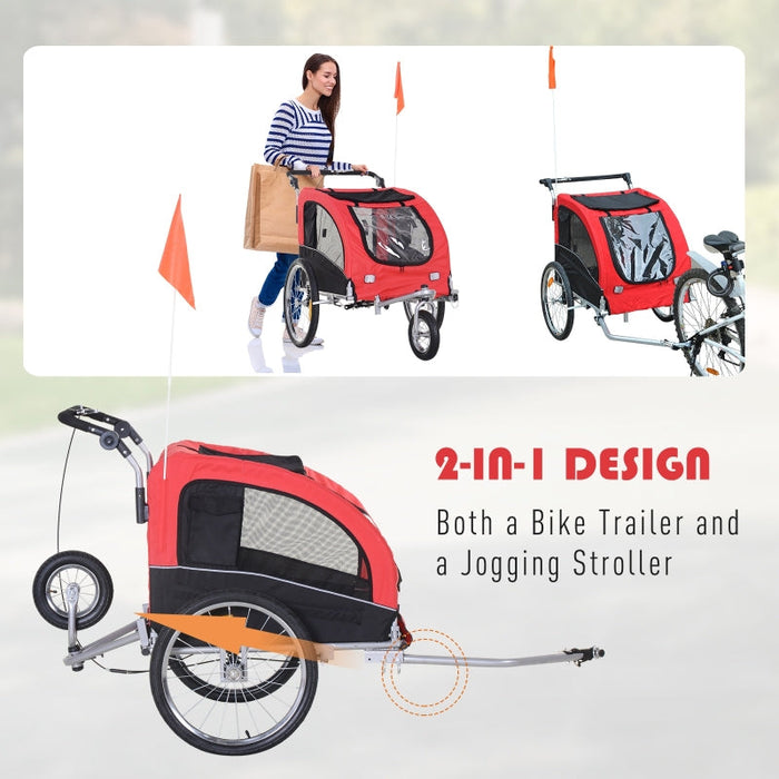 Furr Baby Gifts Pet Dog Bicycle Trailer Jogger with Suspension