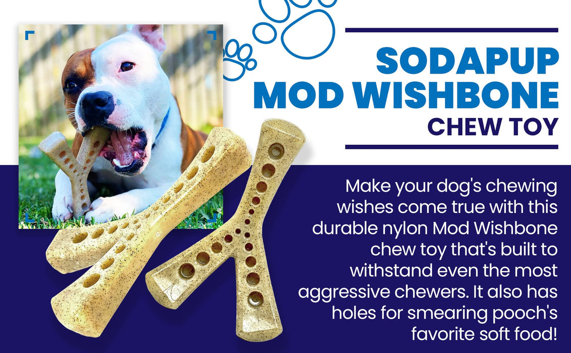 SodaPup MOD Wishbone eChew Ultra Durable Nylon Dog Chew Toy