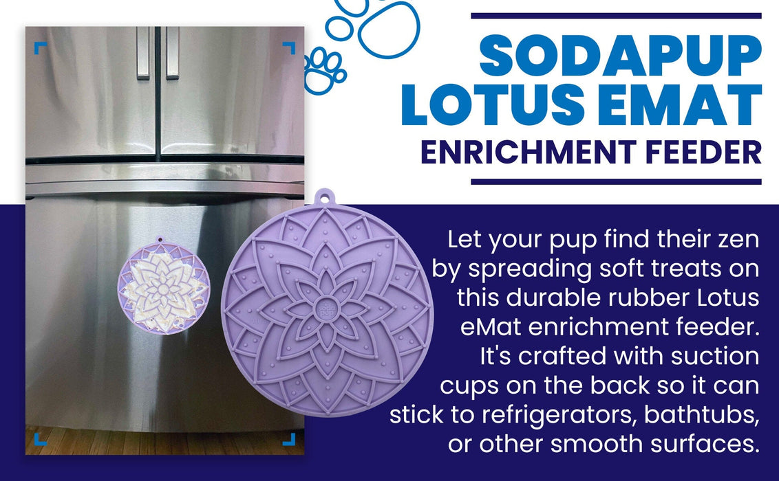 SodaPup Lotus Design eMat Enrichment Lick Mat With Suction Cups