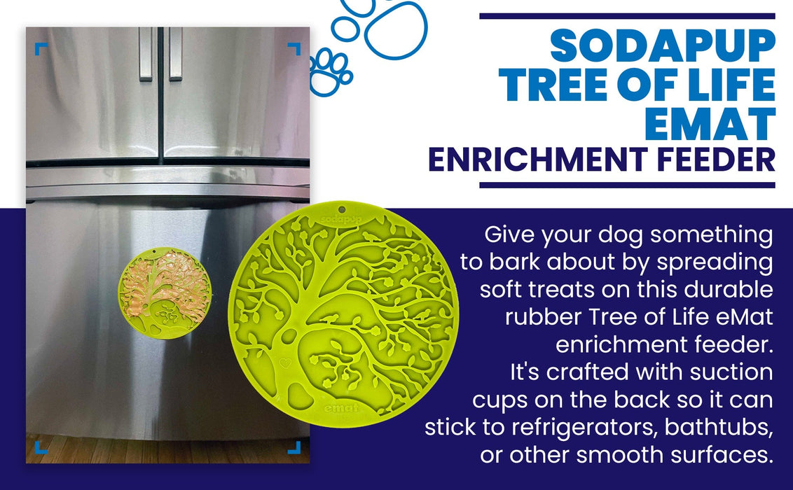 SodaPup Tree of Life Design eMat Enrichment Lick Mat With Suction Cups