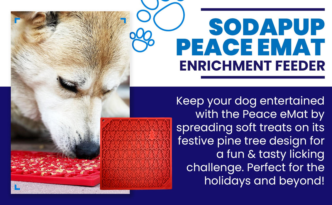 SodaPup Tree Design "Peace" eMat Enrichment Lick Mat