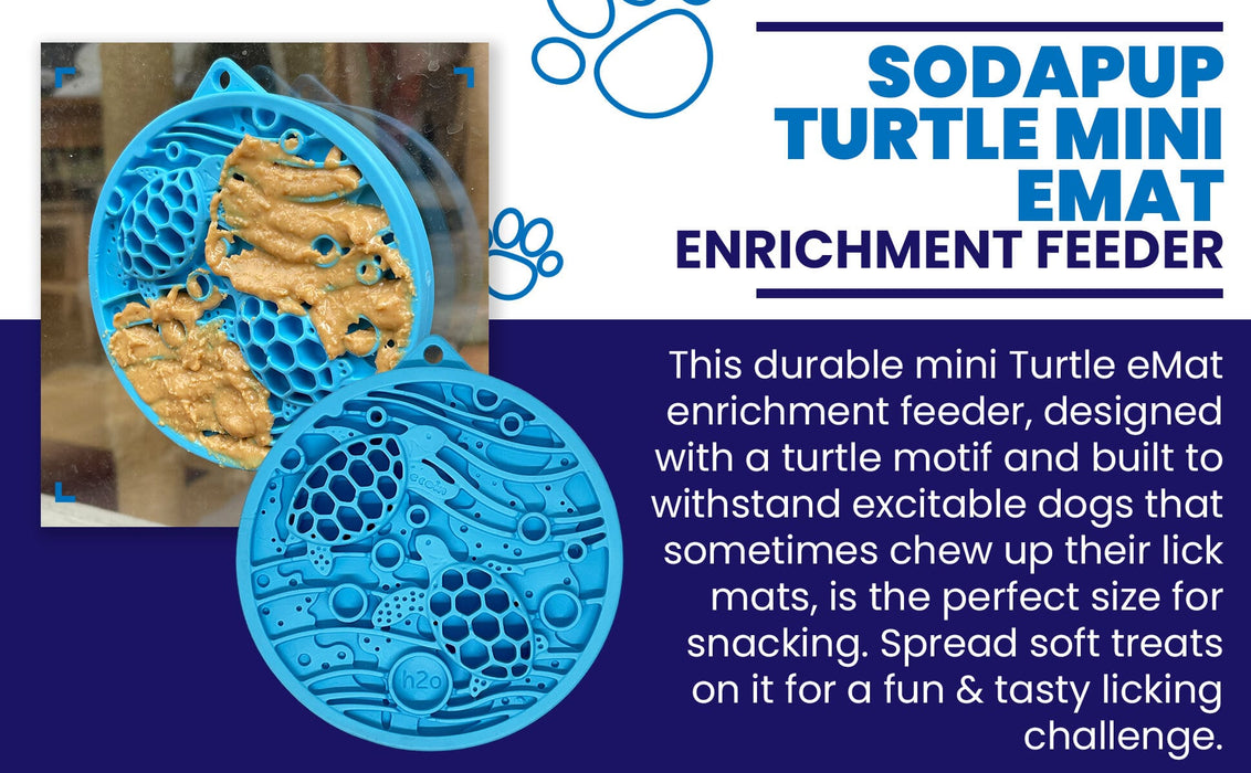 SodaPup Turtle emat-mini Enrichment Lick Mat With Suction Cups